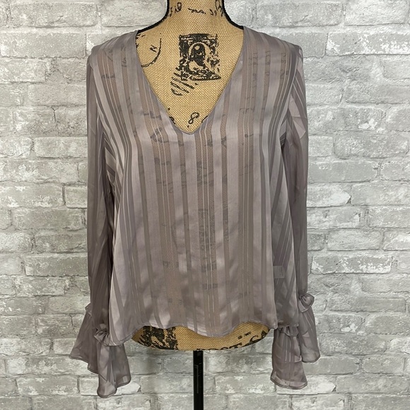 Lush Ruffle Bell Sleeve Blouse - Picture 1 of 5